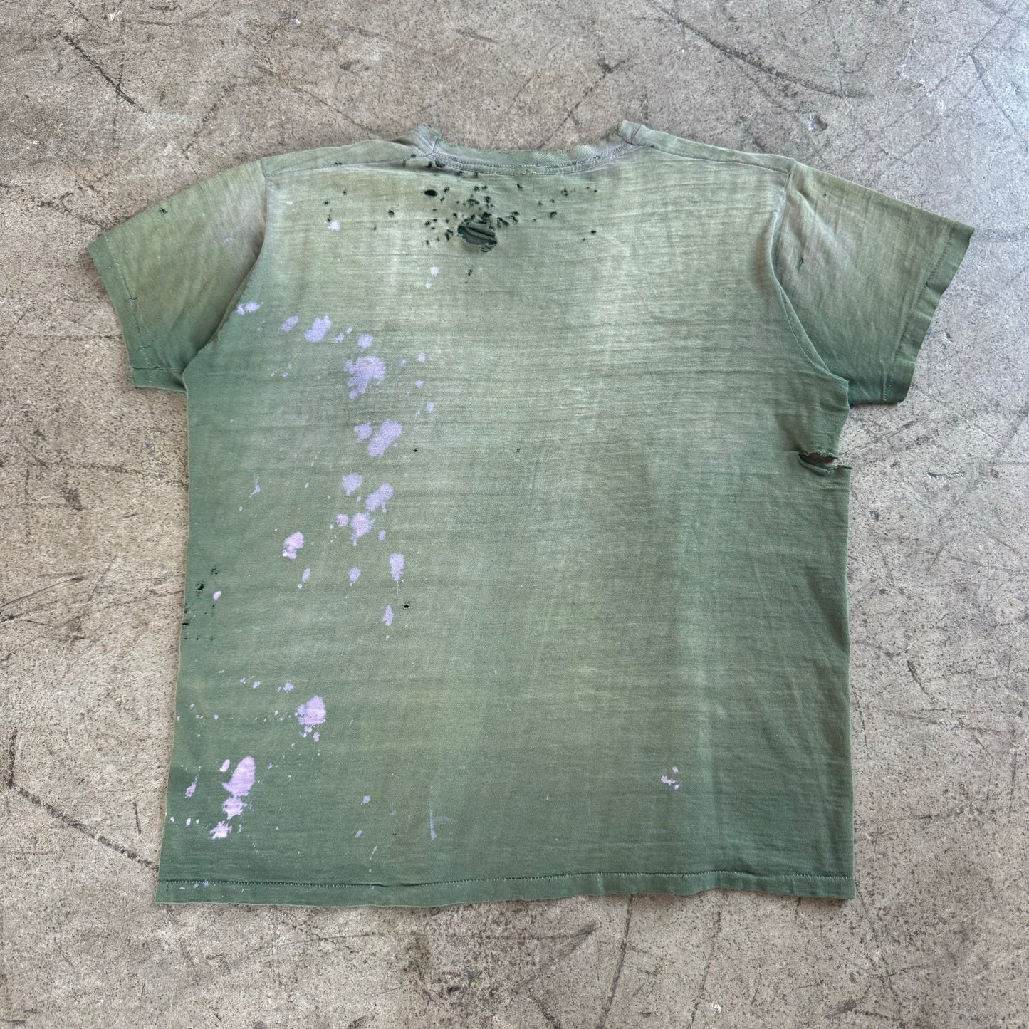 1970'S FADED GREEN POCKET TEE