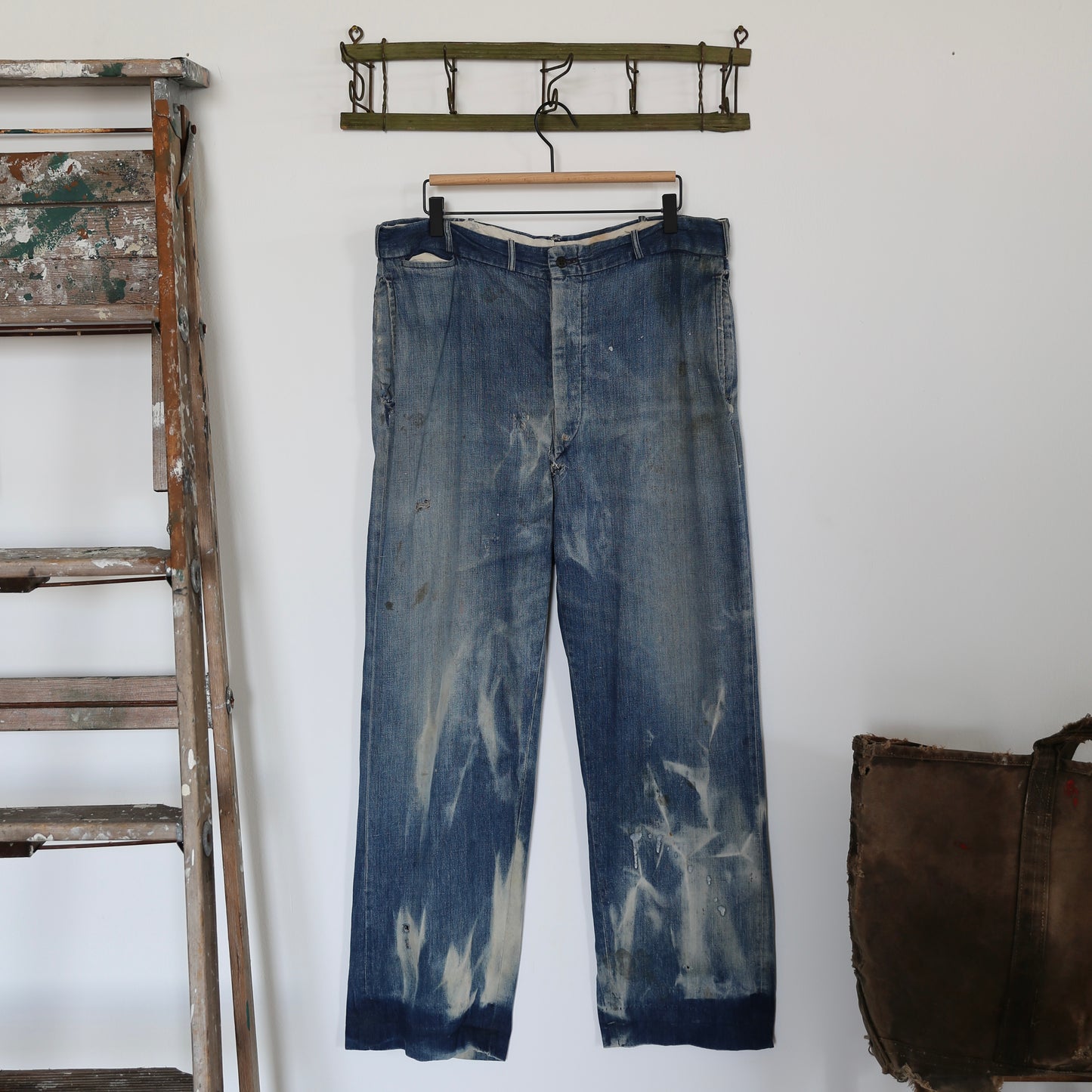 1940S FADED DENIM CHINOS