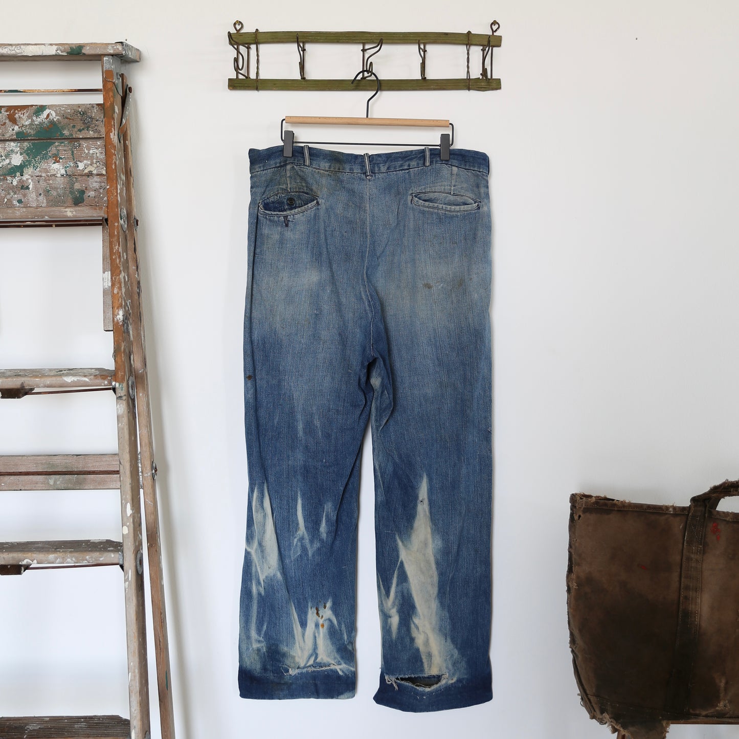 1940S FADED DENIM CHINOS