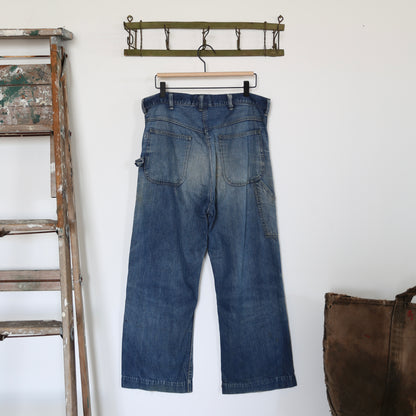 1940S REPAIRED DONUT BUTTON JEANS