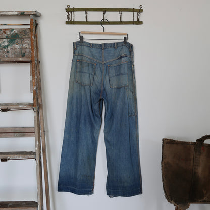 1940S BAGGY DONUT BUTTON JEANS