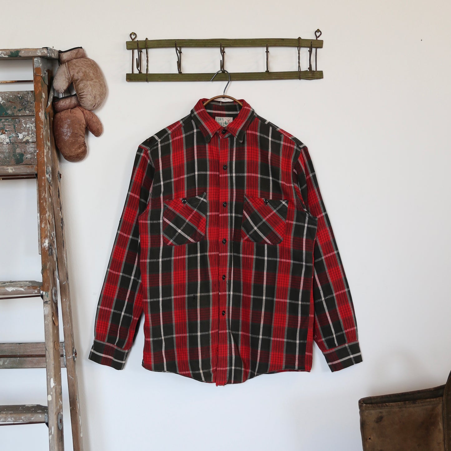 1950'S FAWN GROVE WOVEN FLANNEL