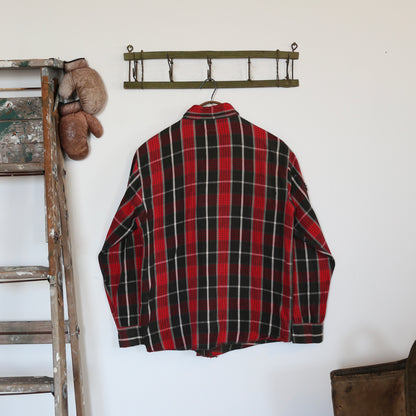 1950'S FAWN GROVE WOVEN FLANNEL