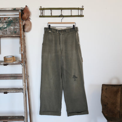 1950'S BAGGY CHARCOAL CHINOS