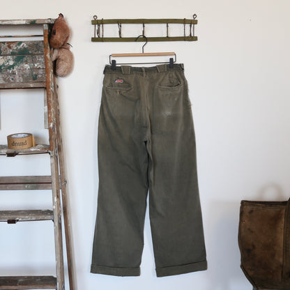 1950'S BAGGY CHARCOAL CHINOS