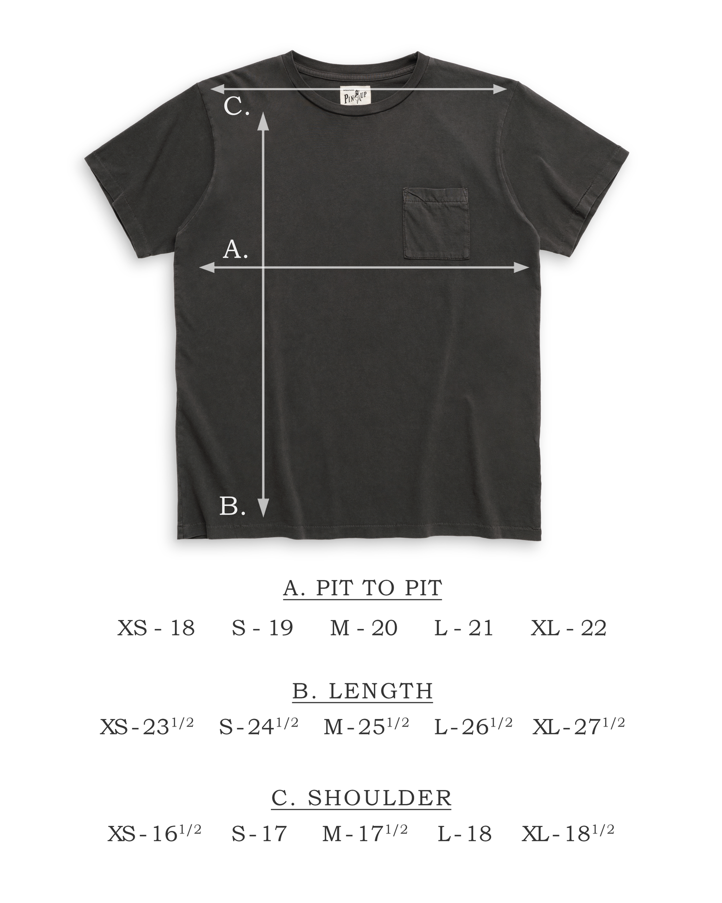 POCKET TEE - WASHED BLACK