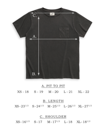POCKET TEE - WASHED BLACK